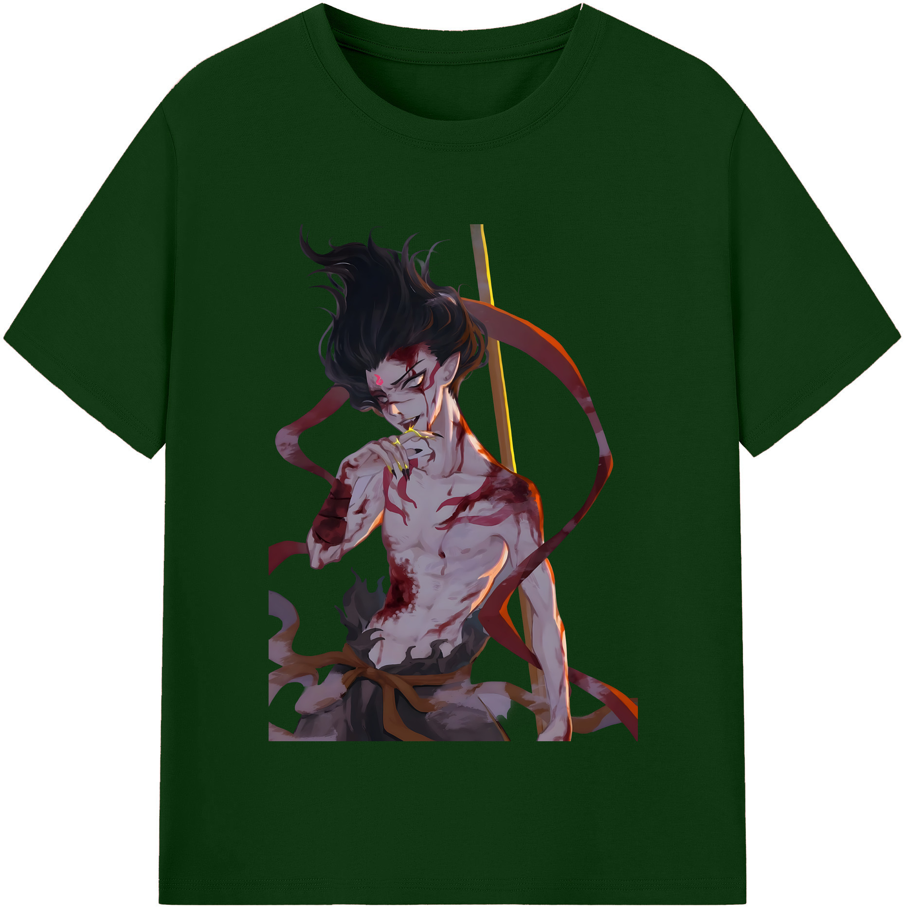 （画像用） Ne Zha 2 ナタ 魔童の大暴れ 綿100％半袖Tシャツ（フロントプリント）
